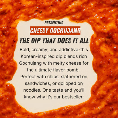 The Perfect Trio: Gochujang, Ema Datshi & Dochi | Korean Dip, Bhutanese Chilly Dip & China Black Bean Dip Combo | International flavors | Ready-to-Eat (Pack of 3) (200gm each)