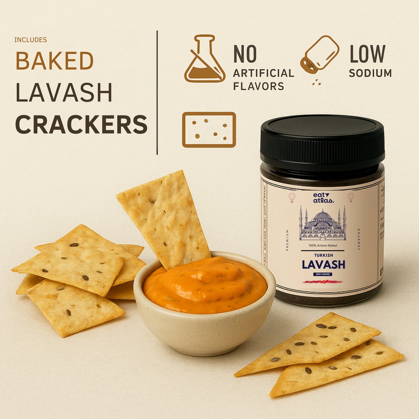 Masala Turmeric Baked Lavash Chips- Ultra-Crispy, No Palm Oil, Just Add Dip (85g)
