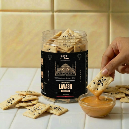 Seasame Lavash Baked Lavash Chips – Ultra-Crispy, No Palm Oil, Just Add Dip (85g)