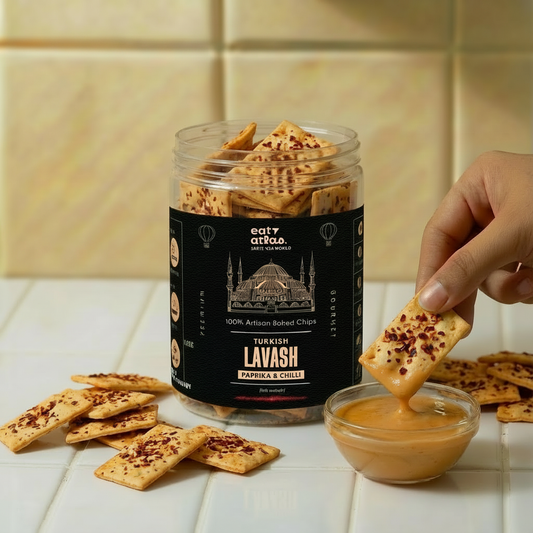 Chilli Paprika Baked Lavash Chips – Ultra-Crispy, No Palm Oil, Just Add Dip (85g)